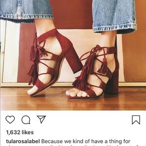 Revolve Raye x Tularosa Luna Tassel Strap Heels